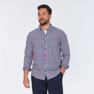 Men's Indigo Twill Standard Fit Long Sleeve Shirt
