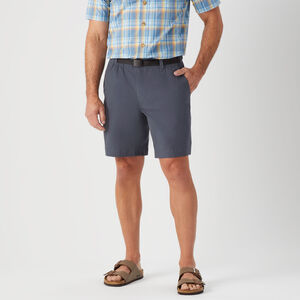 Men's Belted Lightweight Canvas Standard Fit 9" Shorts
