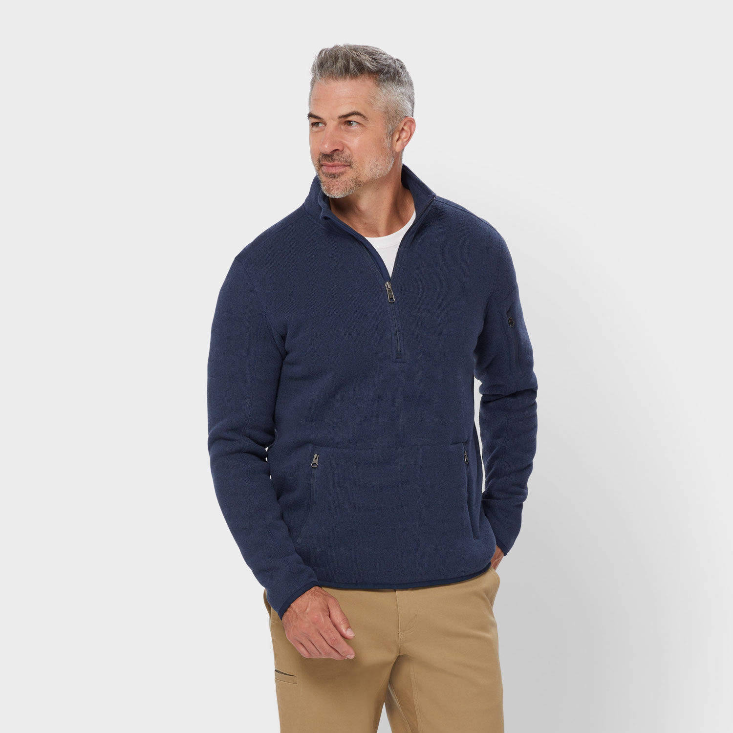 Men's Sweater Fleece Quarter Zip Mock | Duluth Trading Company