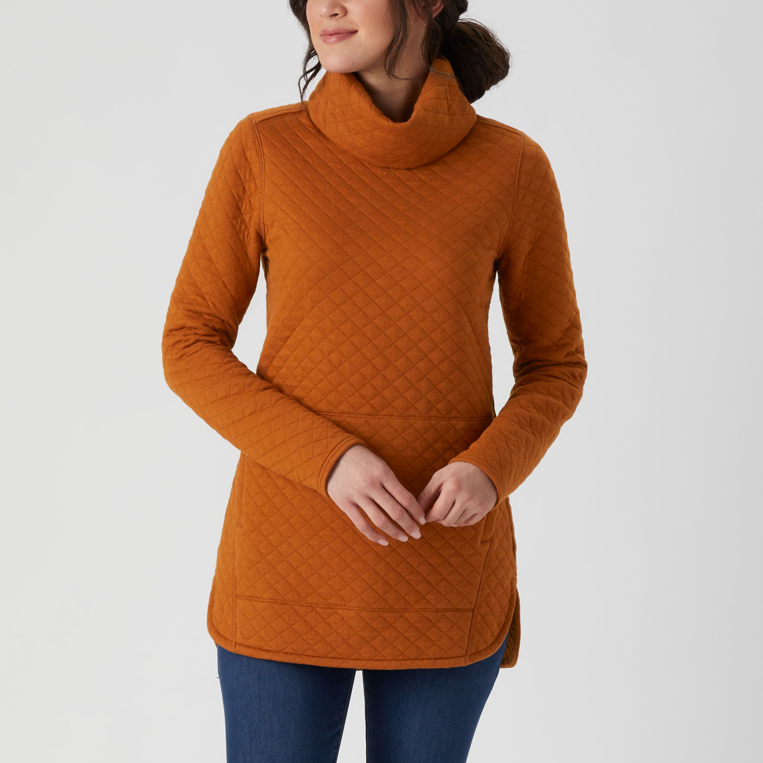 Quilted cowl sale neck pullover