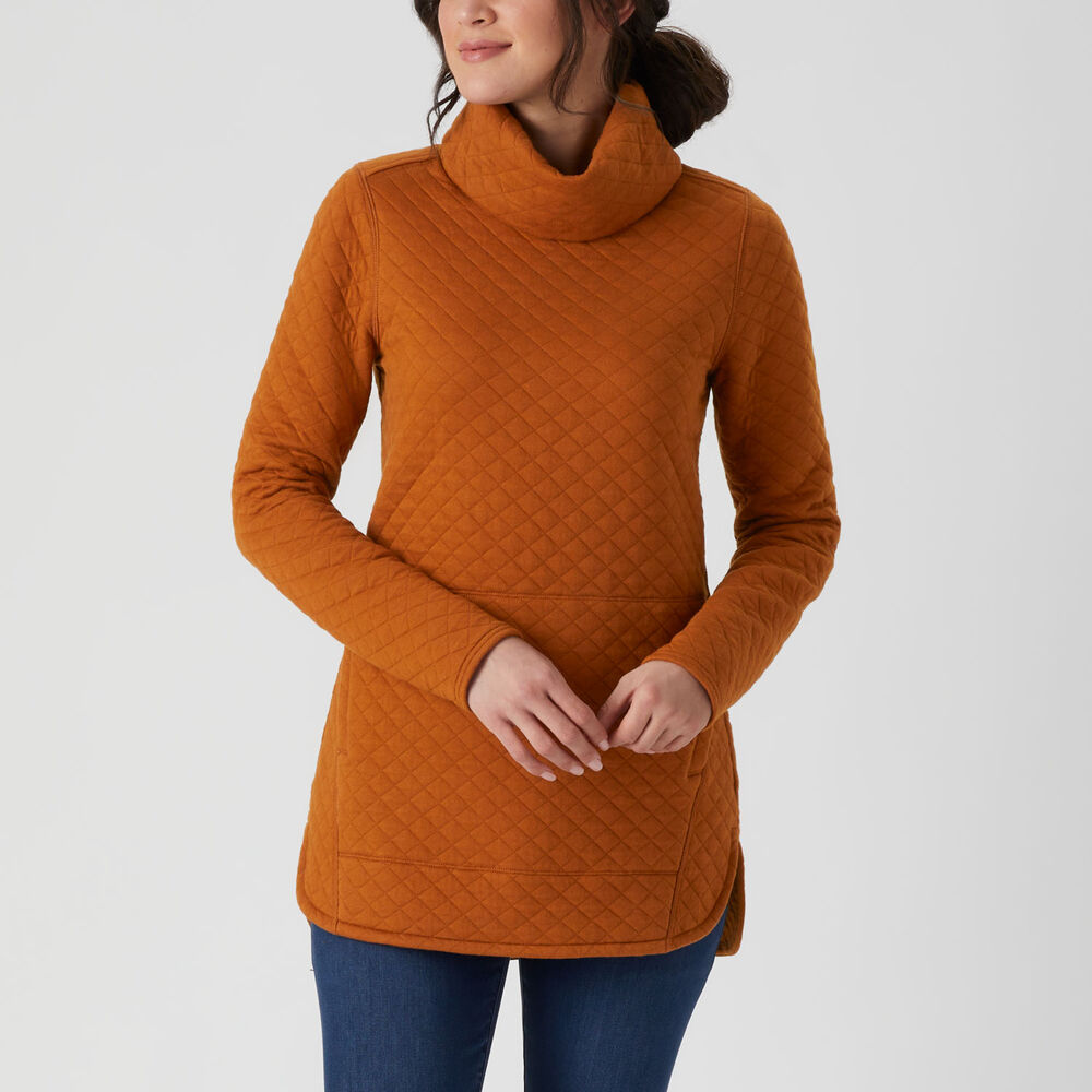 Women's Quilted Sweatshirt Tunic Main Image