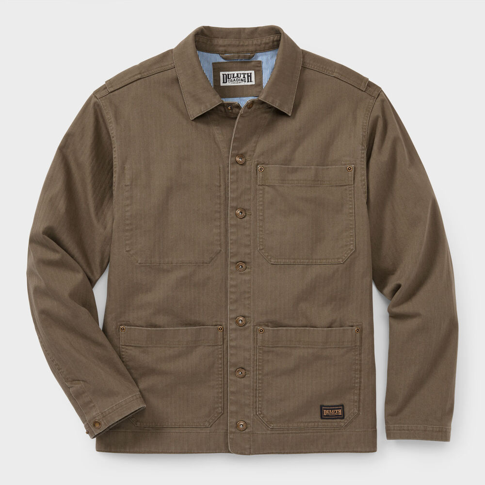 Men's Duluth Reserve Chore Coat FOG LRG REG Main Image