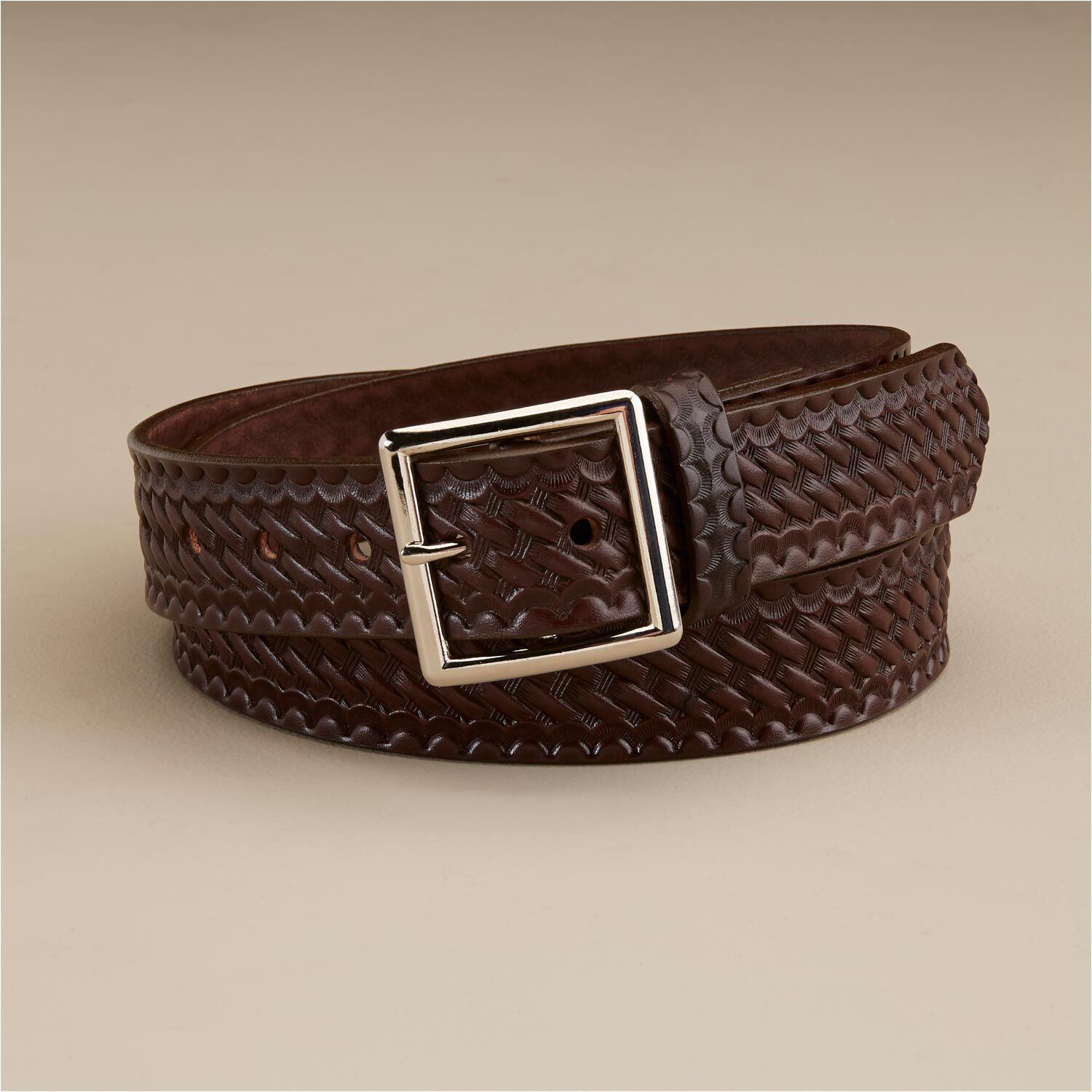 ルンコ KENFORD EMBOSSED LEATHER BELT EMBOSSED LEATHER BELT / BLACK PAISLEY – THE KENFORD FINESHOES