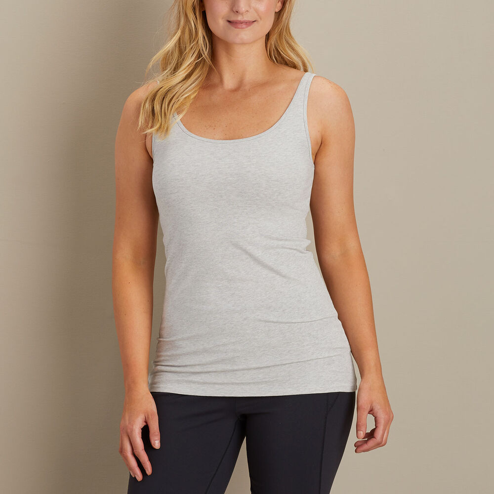 Stretch Cotton Side Slit Everyday Bra Tank