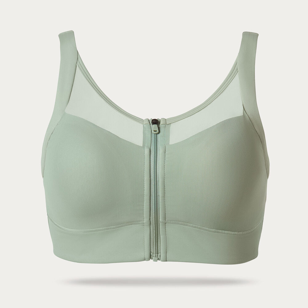 Women's Adjustabust High Impact Zip-Front Mesh Bra Main Image