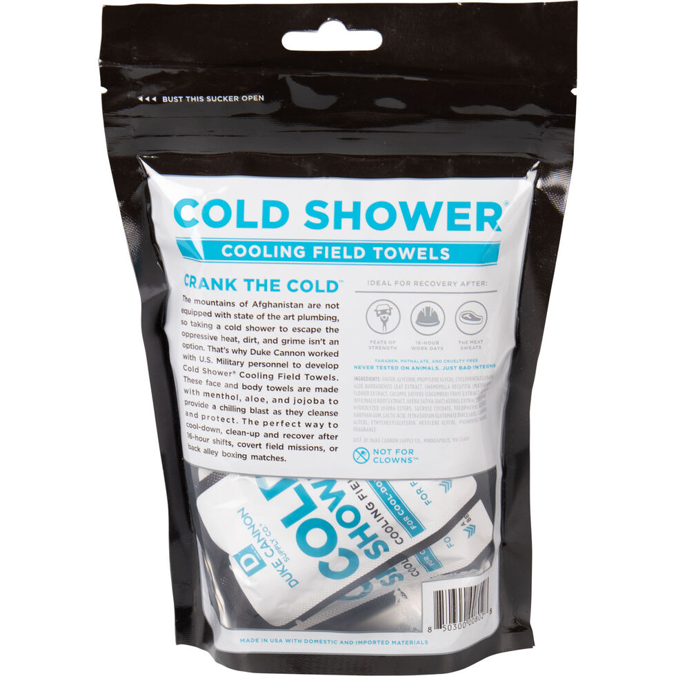 Duke Cannon Cold Shower Cooling Towels 15pk - Duluth Trading Company