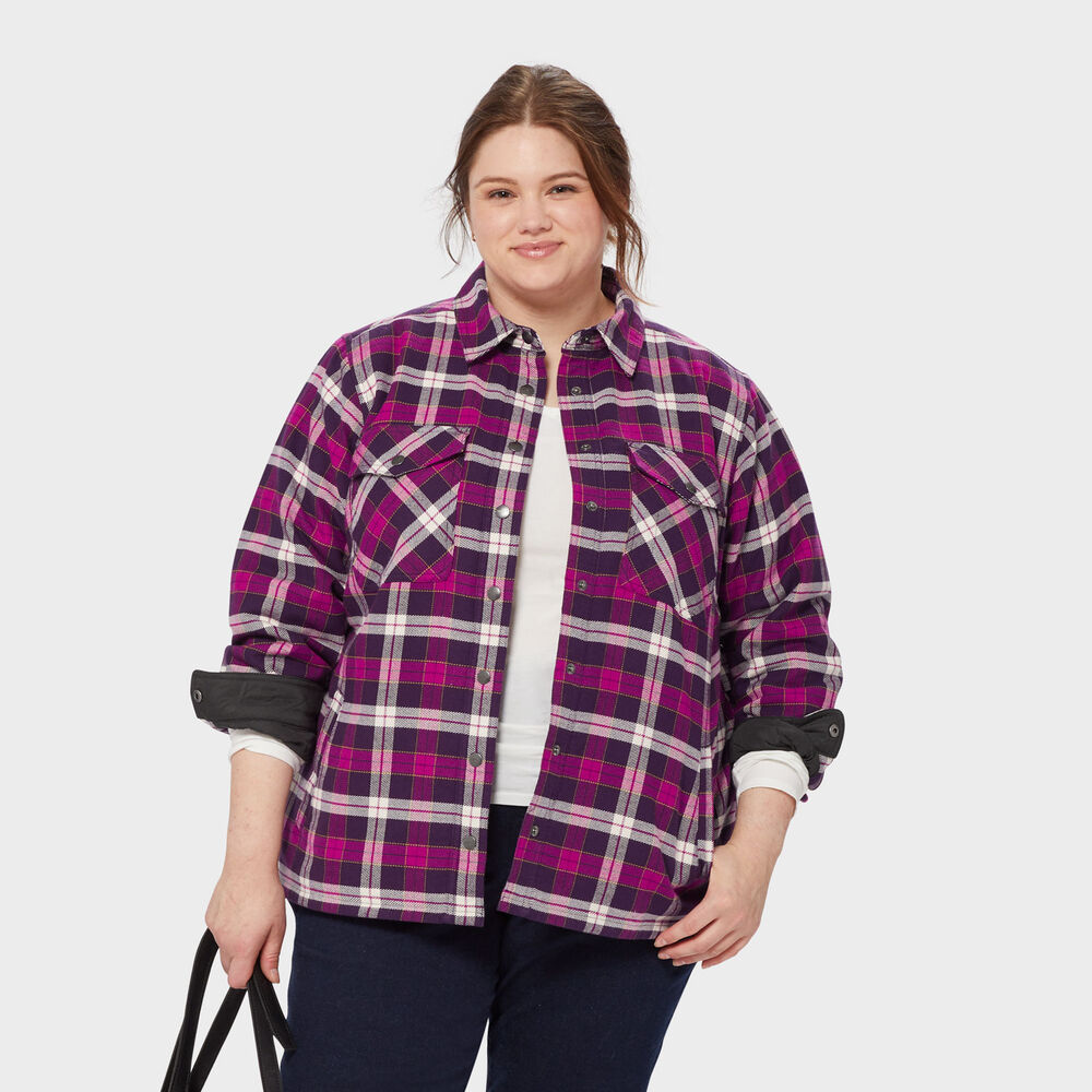Women's Plus Folklore Flannel Insulated Shirt Jac Main Image