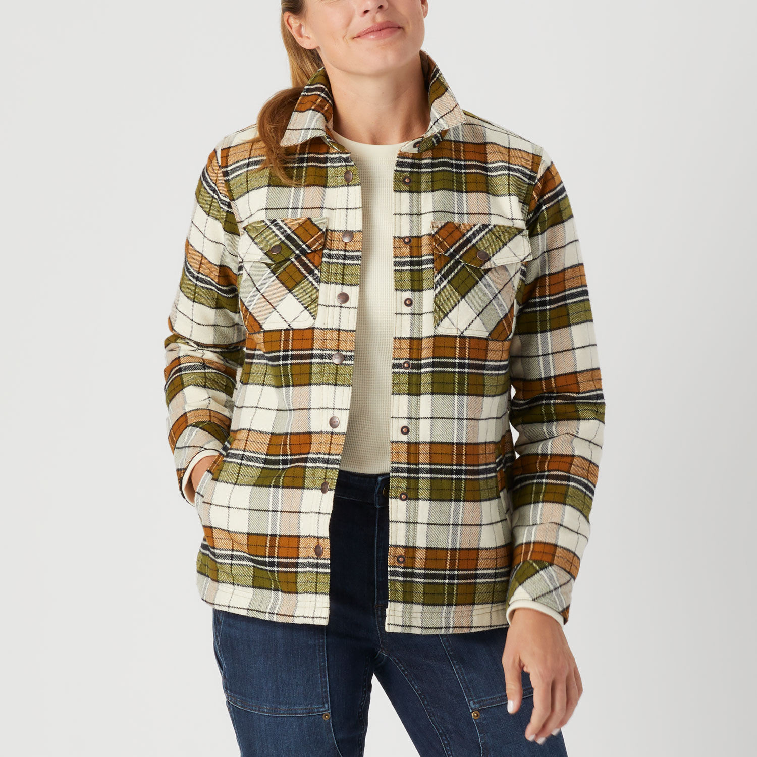 Womens insulated sale flannel jacket