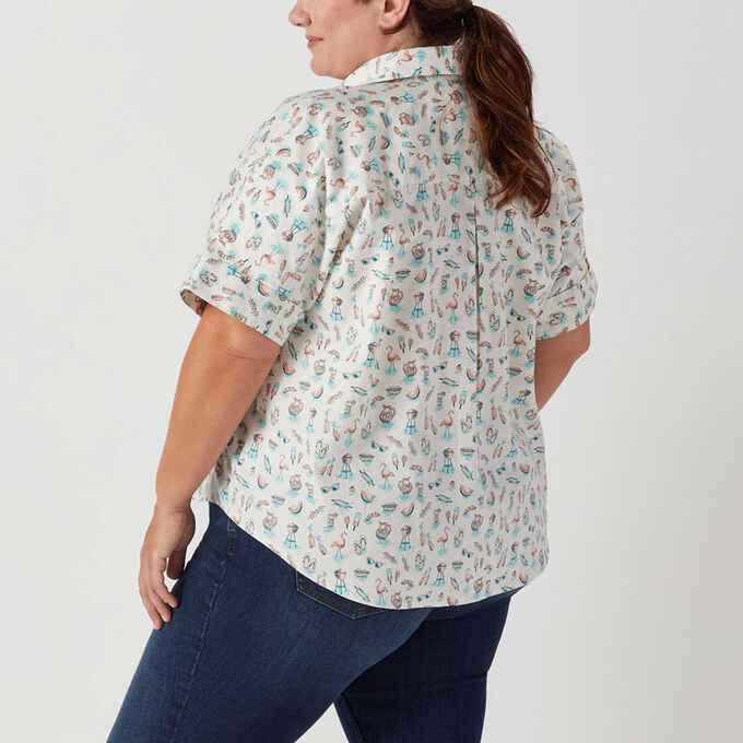 Women's Plus Printmaker Lightweight Popover Shirt