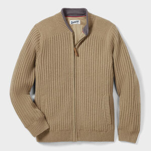 Men's Shetland Wool Windproof Zip Sweater