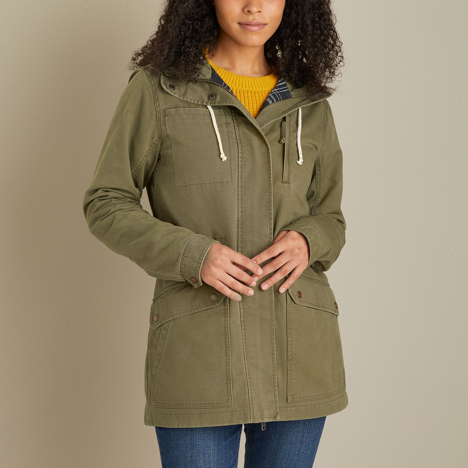 Canvas cheap parka womens