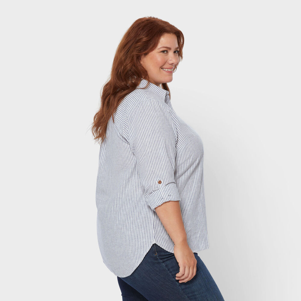 Women's Plus Artisan Hemp Long Sleeve Shirt Main Image