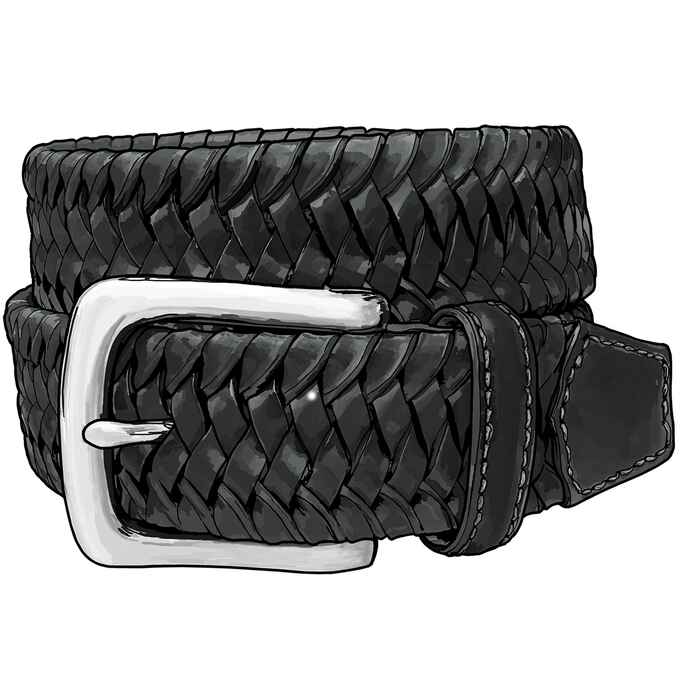 Men's Stretch Leather Braid Belt Duluth Trading Company