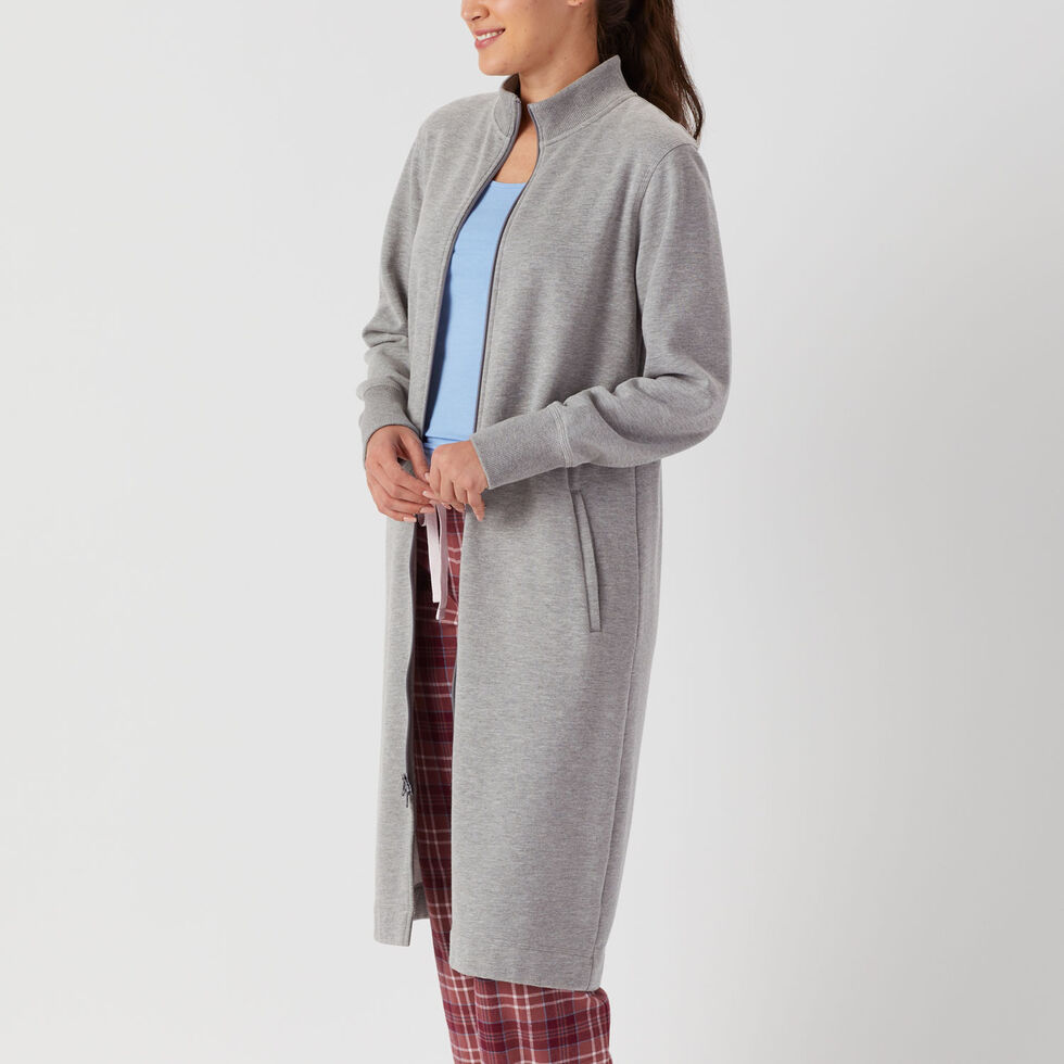 Zip-Front Everyday Knit Robe