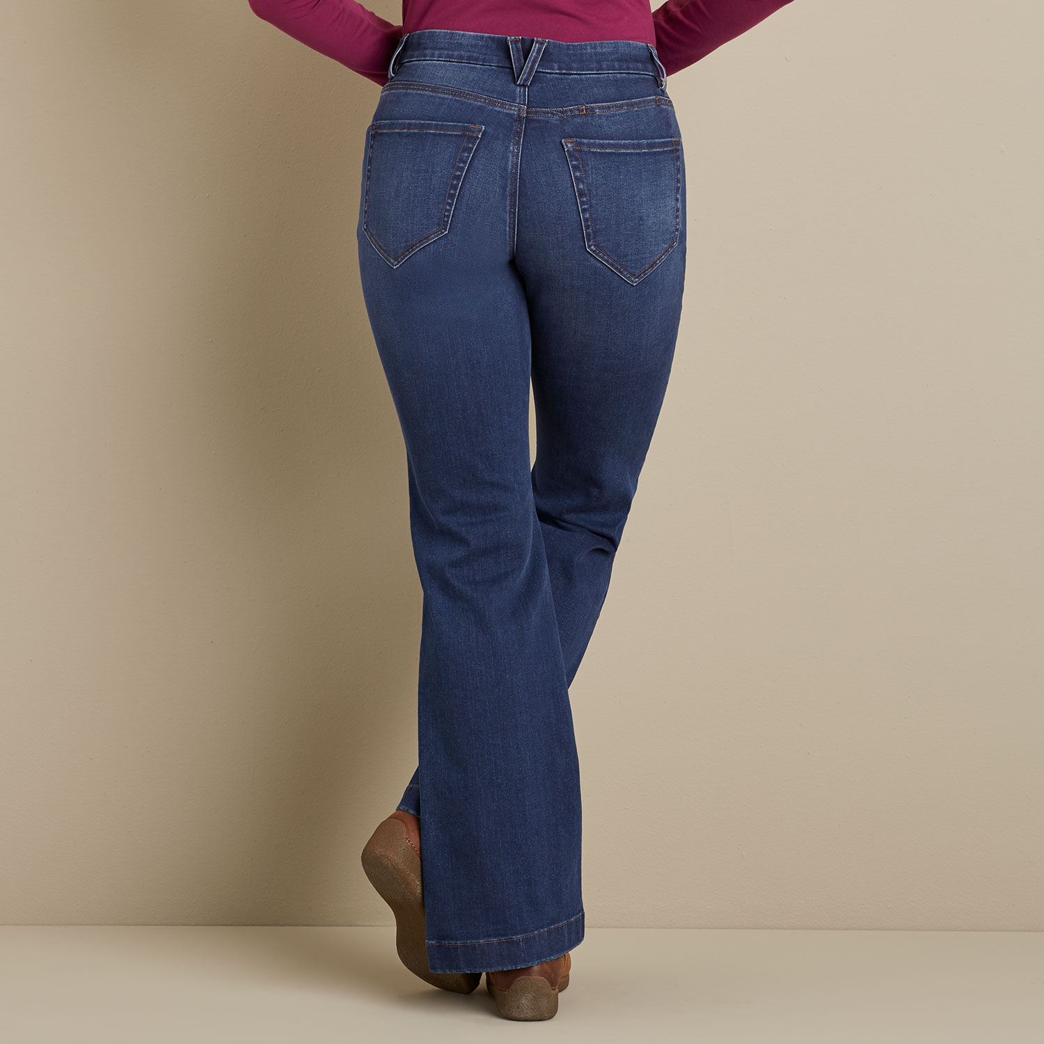 Women's Asset Management High Rise Trouser Jeans | Duluth Trading 