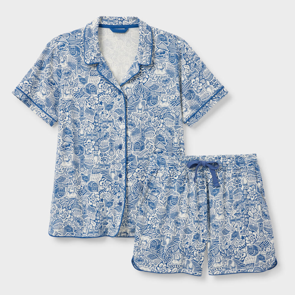 Women's Cotton Knit Printmaker Pajama Set Duluth Trading Company