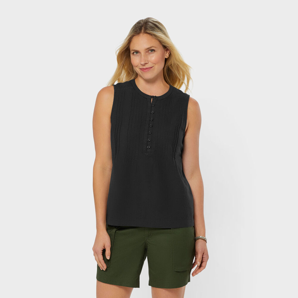 Women's Artisan Hemp Pin-Tuck Tank Main Image