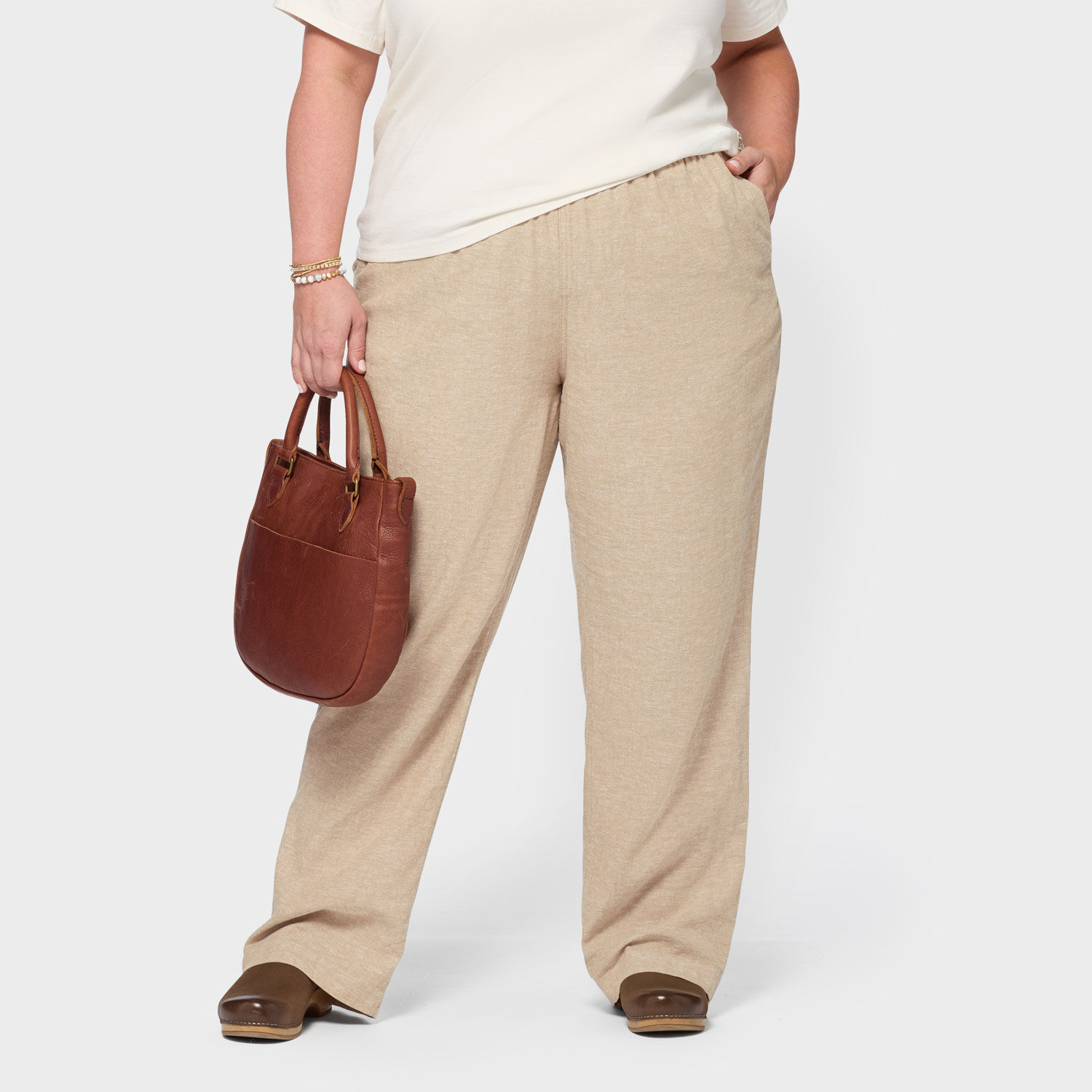 Women's Plus Artisan Hemp Relaxed Leg Pull-On Pants | Duluth