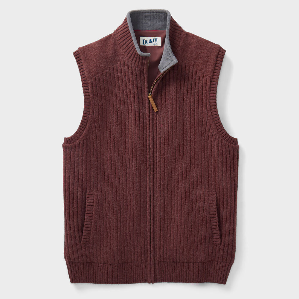 Men's Shetland Wool Windproof Full-Zip Sweater Vest Main Image