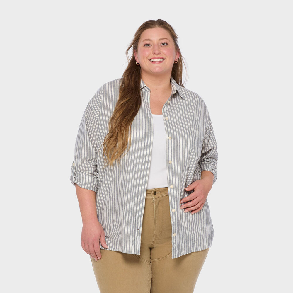 Women's Plus Artisan Hemp Overshirt Main Image