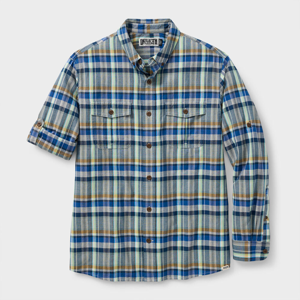 Men's Indian Madras Relaxed Fit Work Shirt Main Image