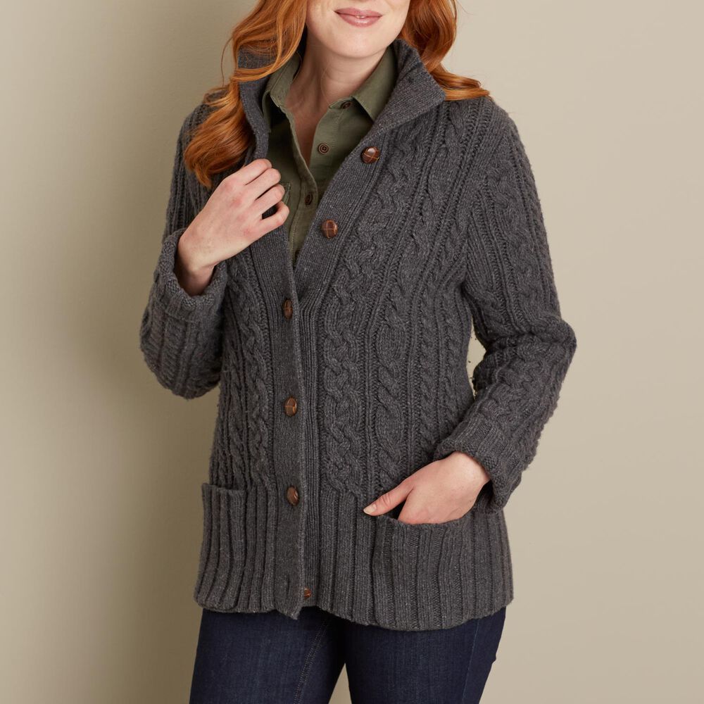 Women's Fisherman Cardigan Sweater Main Image