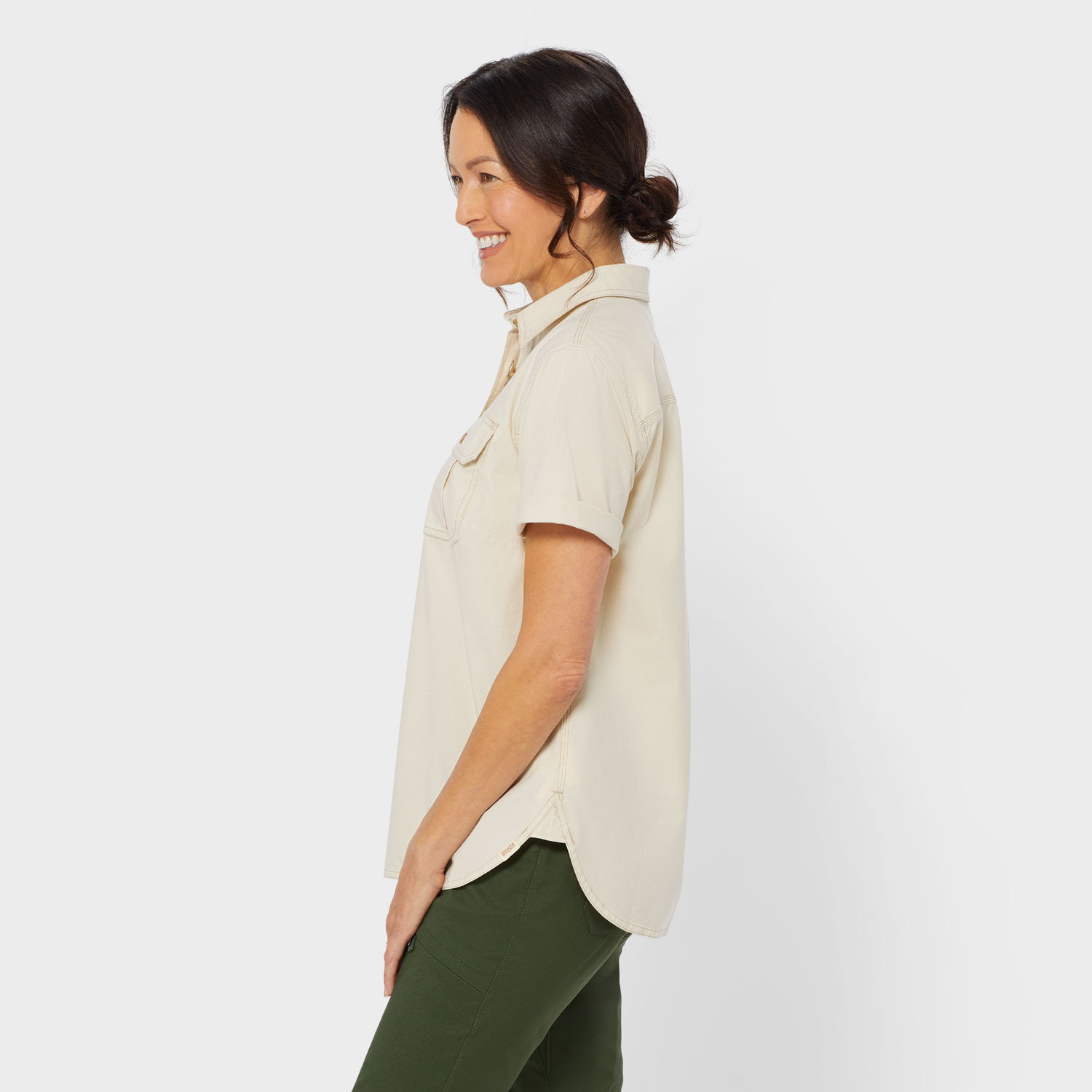 Women's COOLMAX Chambray Short Sleeve Shirt | Duluth Trading Company