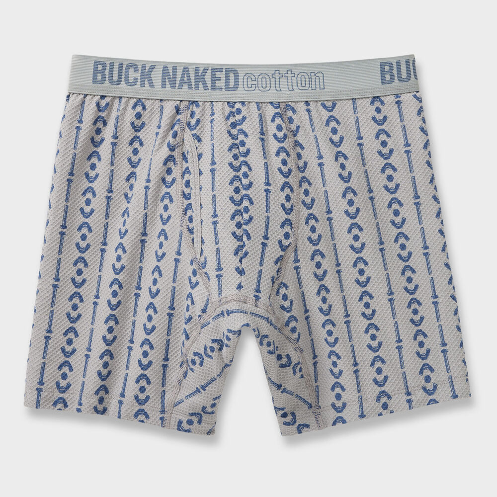 Men's Buck Naked Cotton Pattern Boxer Briefs Main Image