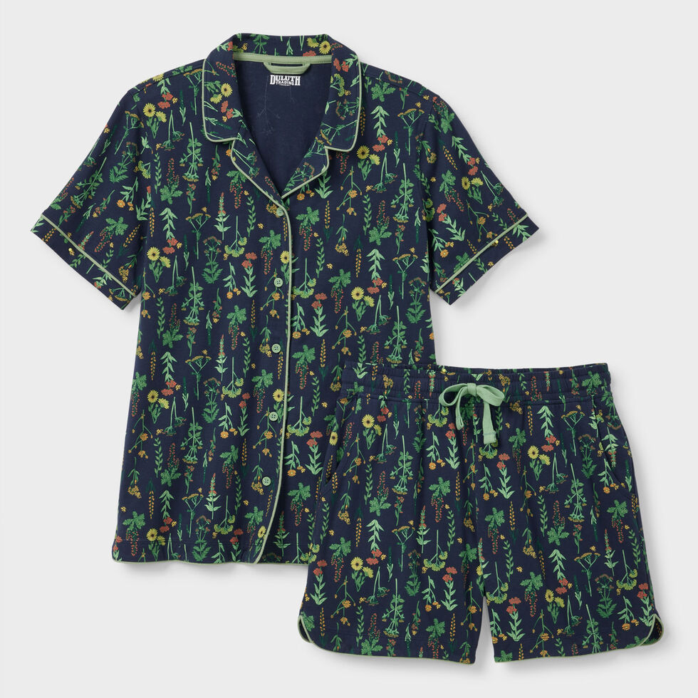 Women's Cotton Knit Printmaker Pajama Set Duluth Trading Company