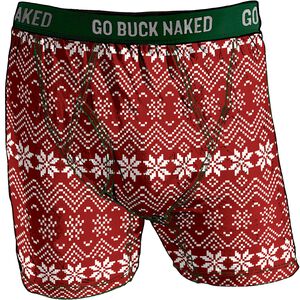 Men's Go Buck Naked Performance Pattern Boxer Briefs
