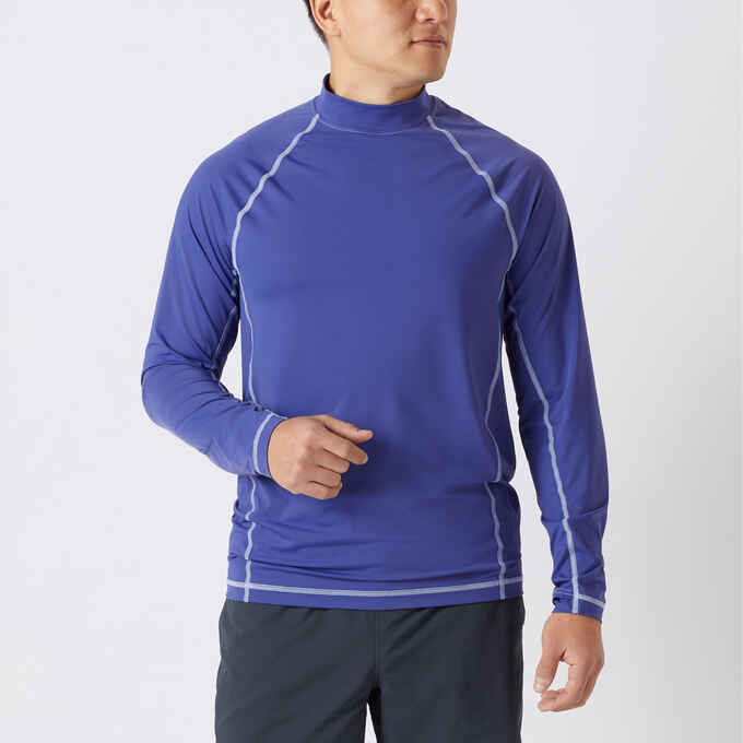 Mock Neck Long Sleeve One-Piece Swimwear