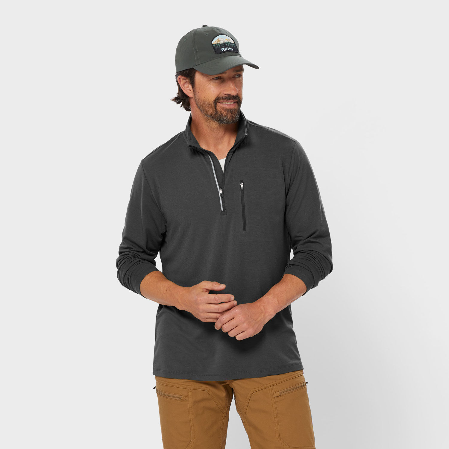 Men's AKHG Renew Bamboo 1/4 Zip Mock | Duluth Trading Company
