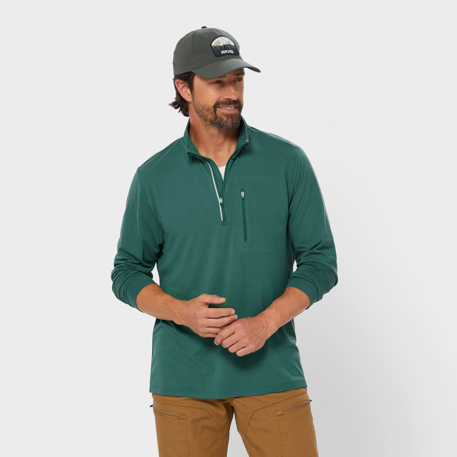 Men's AKHG Renew Bamboo 1/4 Zip Mock | Duluth Trading Company