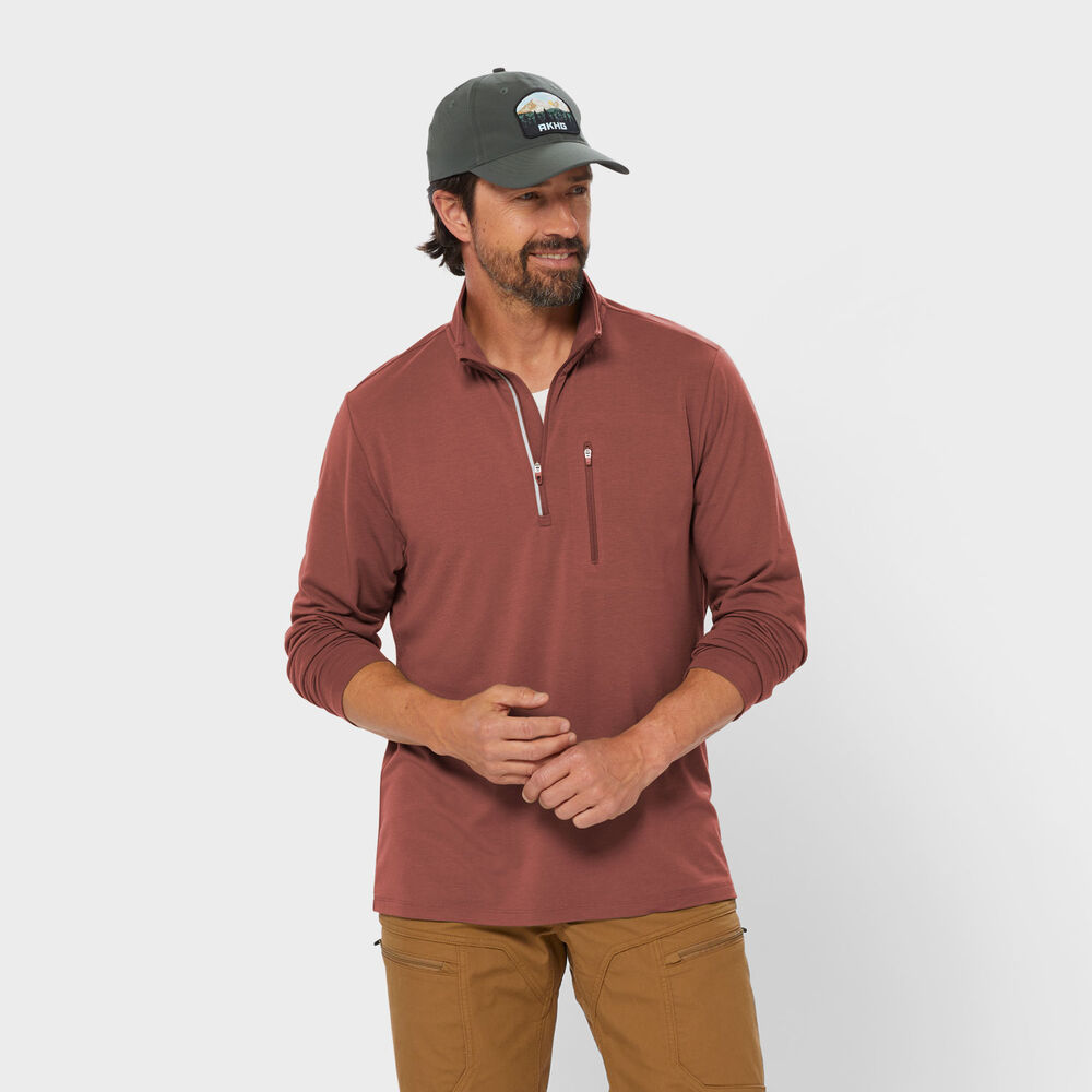 Men's AKHG Renew Bamboo 1/4 Zip Mock Main Image