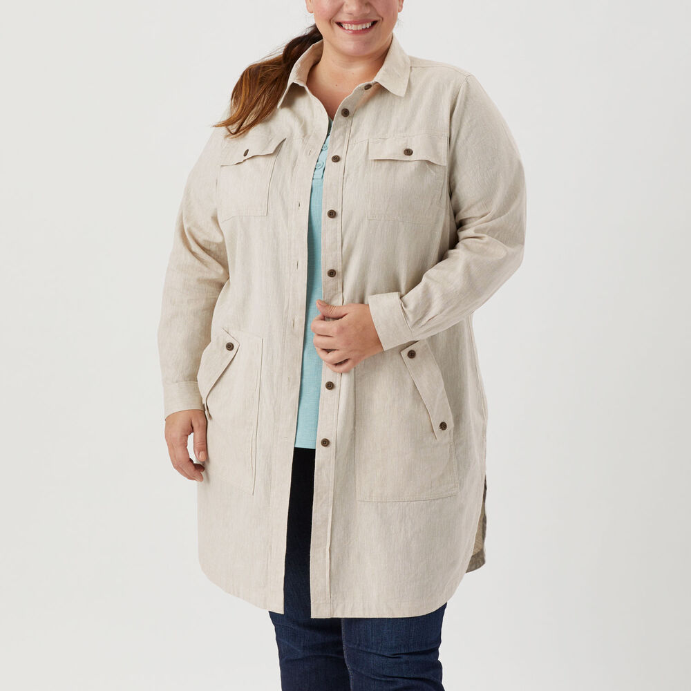 Women's Plus Artisan Hemp Duster Shirt Main Image