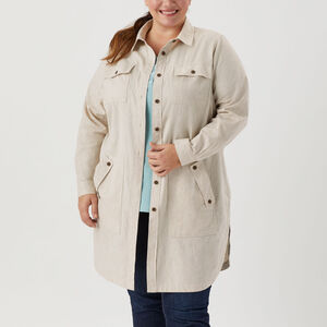 Women's Plus Artisan Hemp Duster Shirt