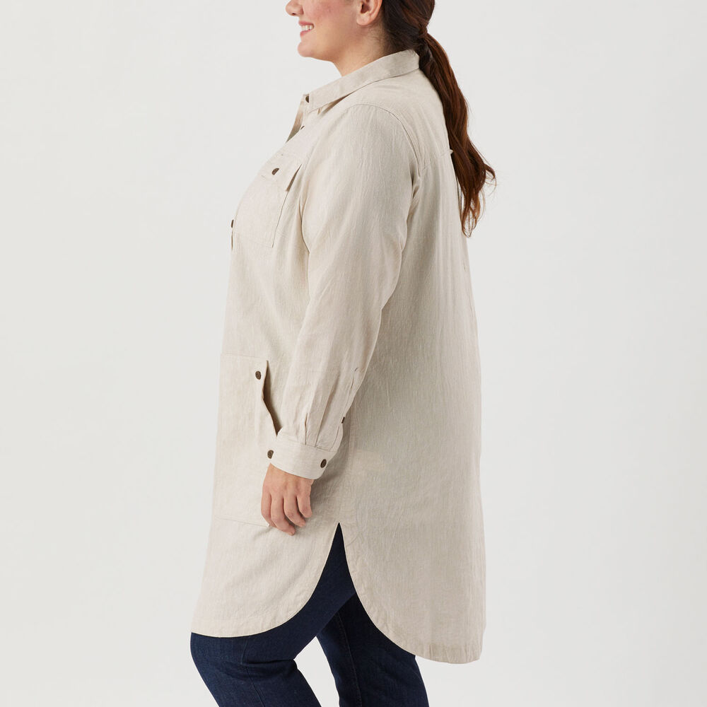 Women's Plus Artisan Hemp Duster Shirt Main Image