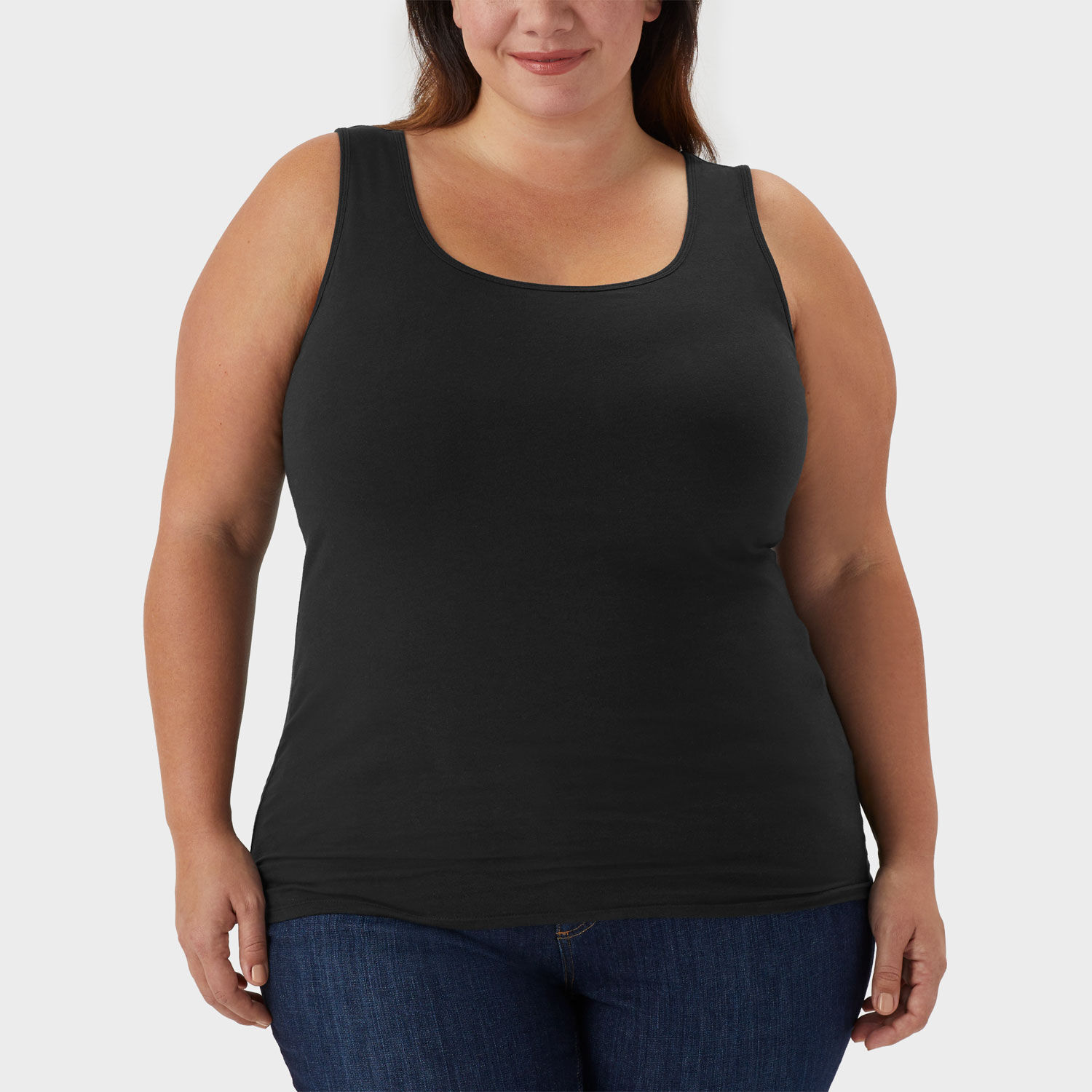 women's plus size tank top with built in bra