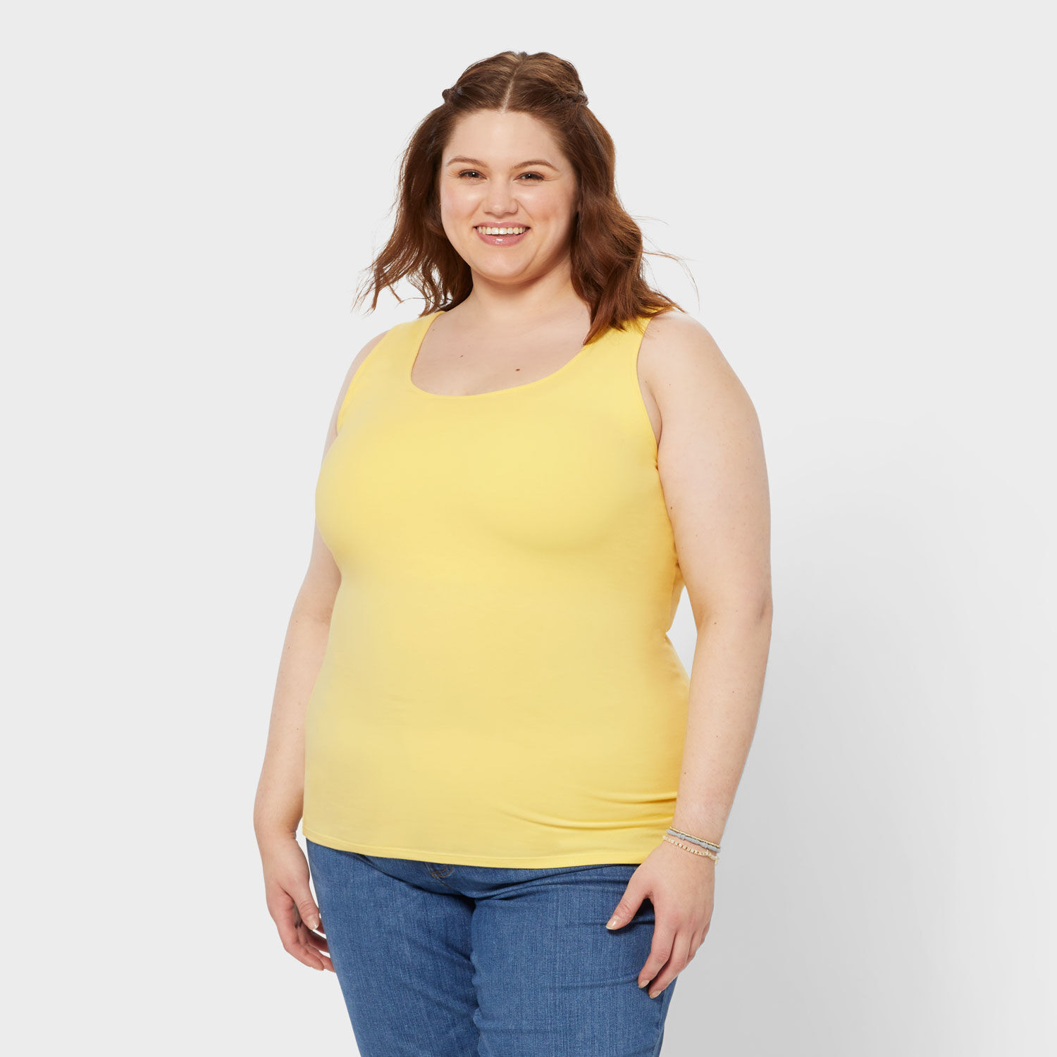 women's plus size tank top with built in bra