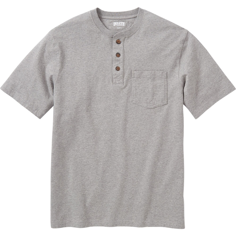 Men's Longtail T Relaxed Fit Short Sleeve Henley with Pocket Main Image