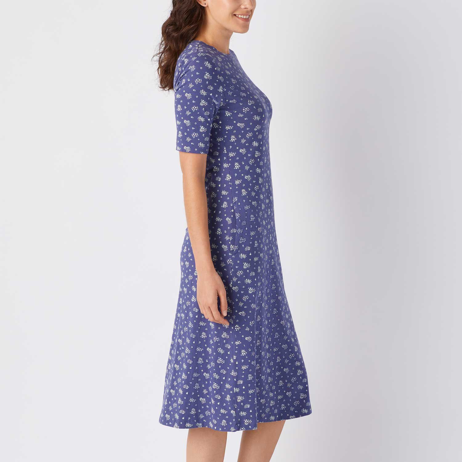 Plus Size Nightgowns for Women Soft Cotton Sleepwear Floral House Dress  Short Sleeve Comfy Night Dress - Walmart.com
