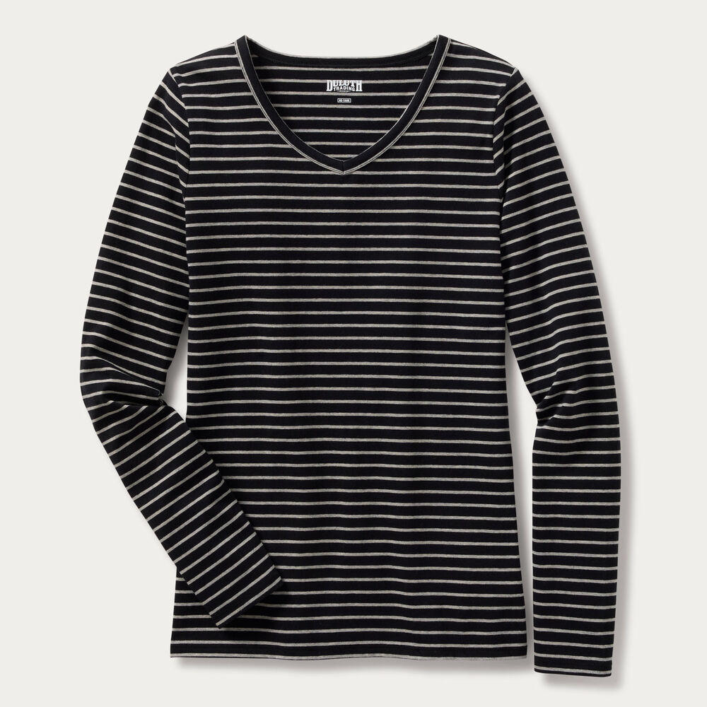 Women's No-Yank Long Sleeve V-Neck T-Shirt Main Image