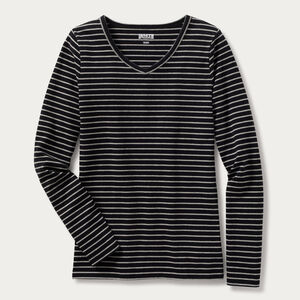 Women's No-Yank Long Sleeve V-Neck T-Shirt