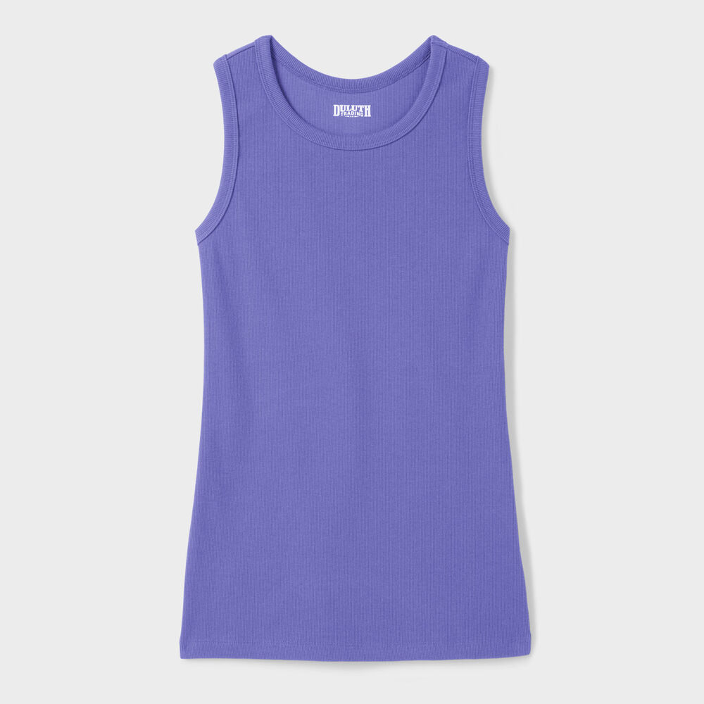 Women's Plus No-Yank Rib Racerback Tank Main Image