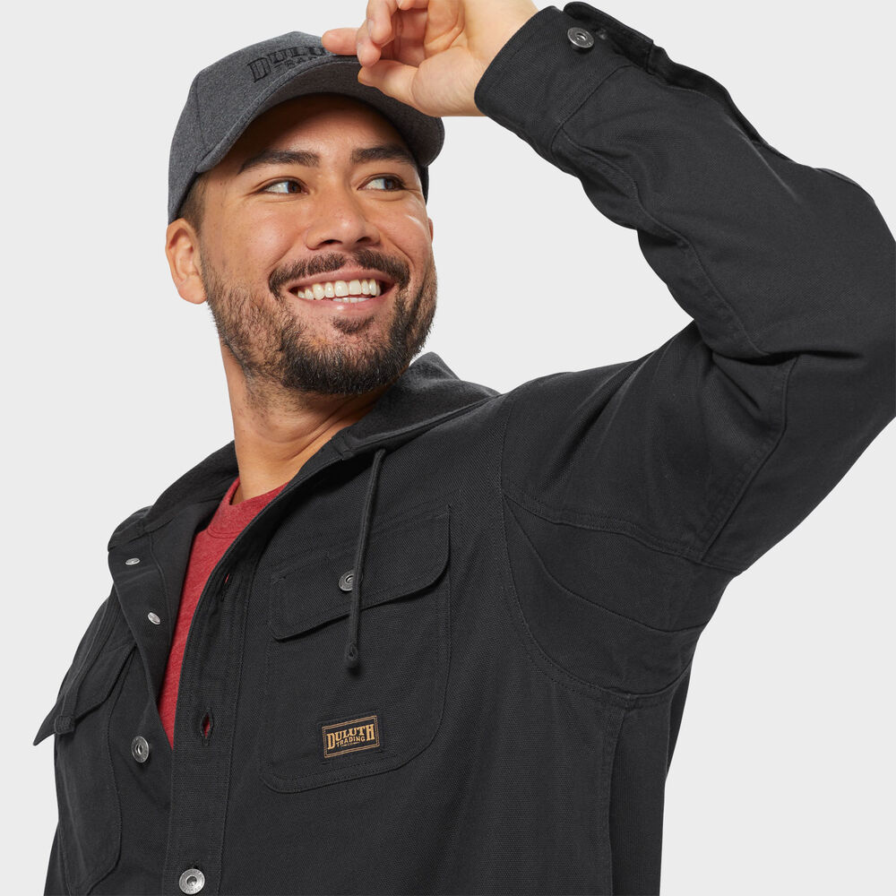 Men's Jersey-Lined Fire Hose Hooded Shirt Jac Main Image