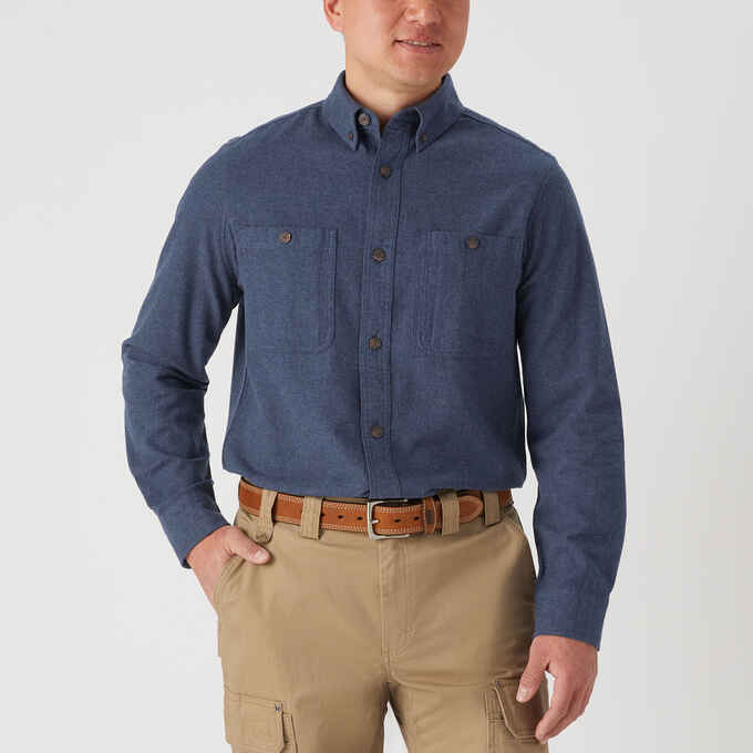 Men's Free Swingin' Solid Flannel Slim Fit Shirt
