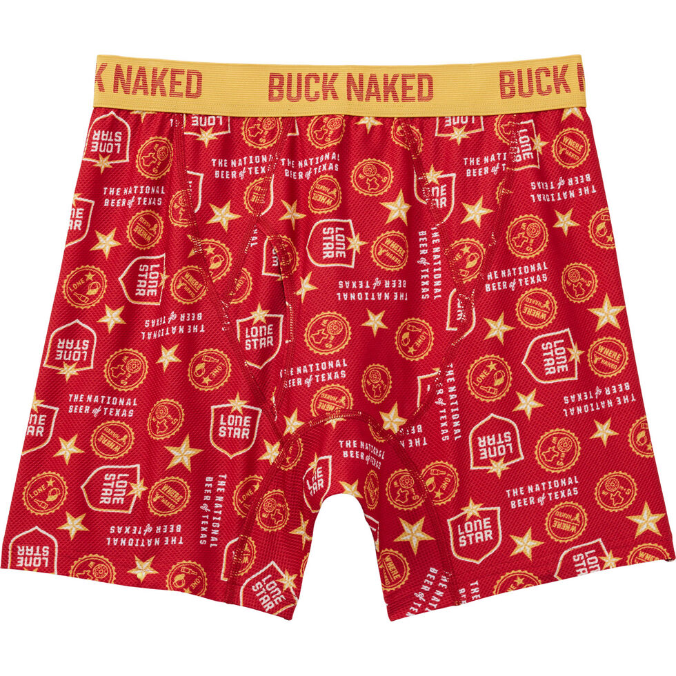 Men's Go Buck Naked Collaboration Print Boxer Briefs