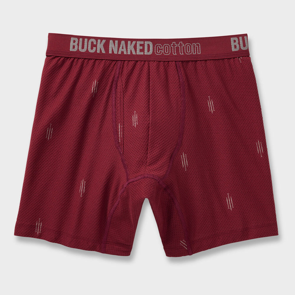 Men's Buck Naked Cotton Pattern Boxer Briefs Main Image