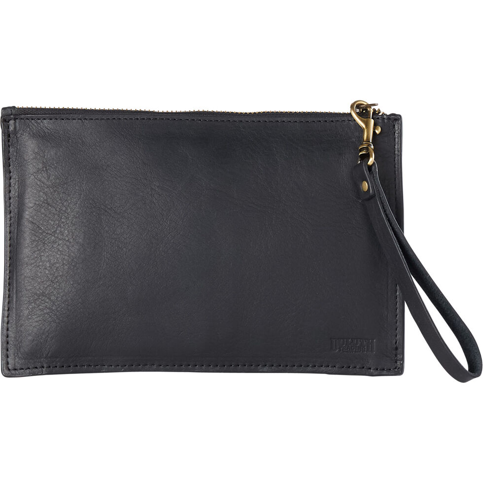 Leather Zip Pouch Wallet