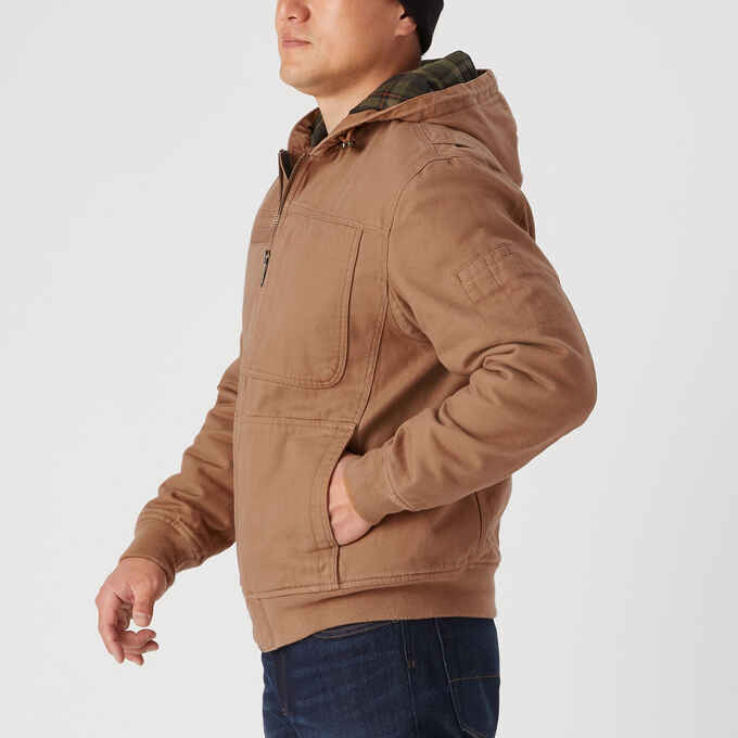 Men's Fire Hose Flannel-Lined Hooded Action Jac